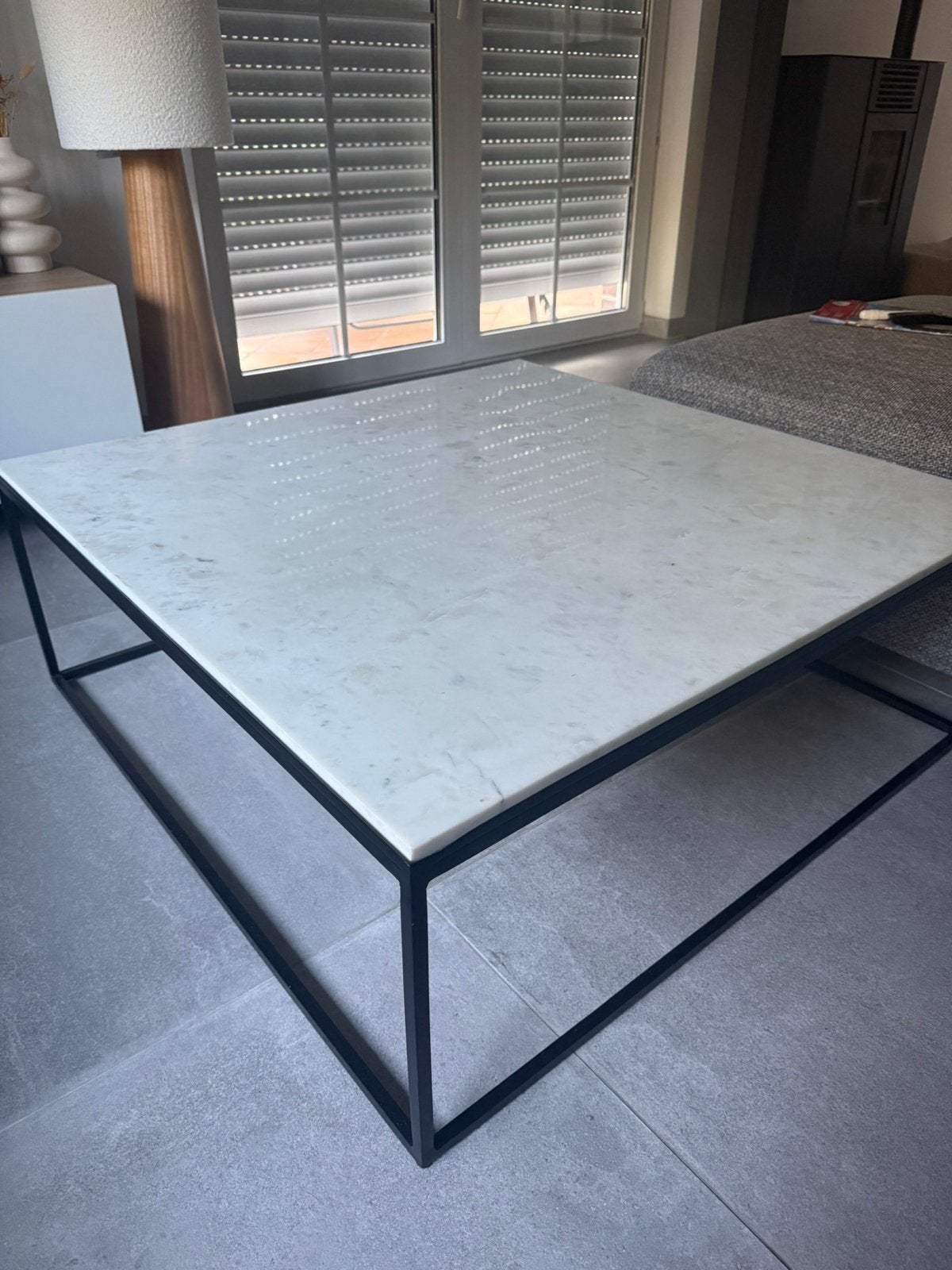 Table en marbre blanc, Maison & Meubles, Enlèvement, Comme neuf