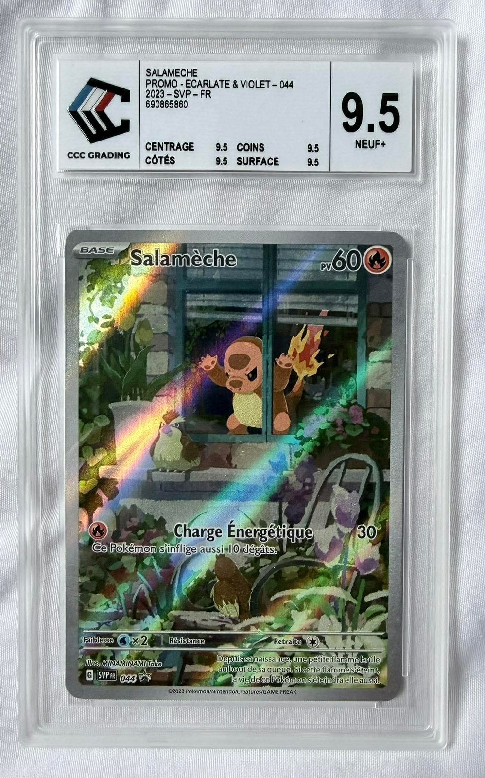 Carte Pokémon Salamèche SVP 044 - CCC 9.5 ! MINT, Enlèvement ou Envoi, Comme neuf