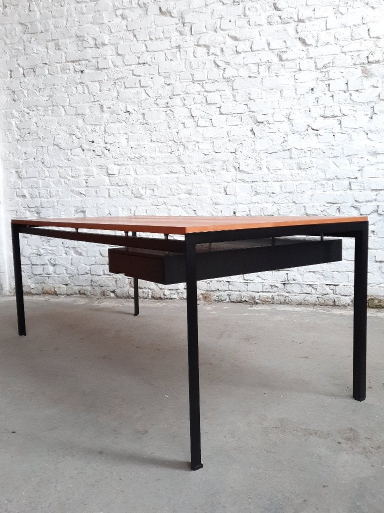 PK52 Poul Kjaerholm desk table carl hansen oregon bureau 50s, Zwart, Gebruikt, Vintage, Ophalen of Verzenden