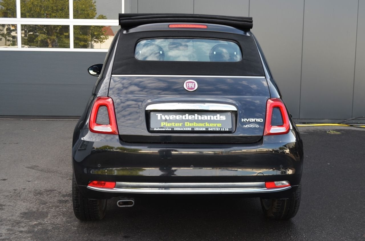 Fiat 500 Cabrio NAV/parkeersensoren/leder, Autos, Volant multifonction, Achat, Entreprise, 2 portes