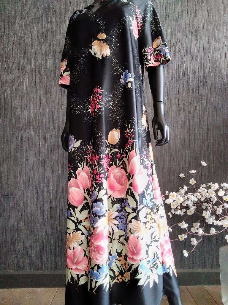 Vintage lange jurk, Vintage zomerjurk, Verzenden, Gedragen, Maat 38/40 (M)