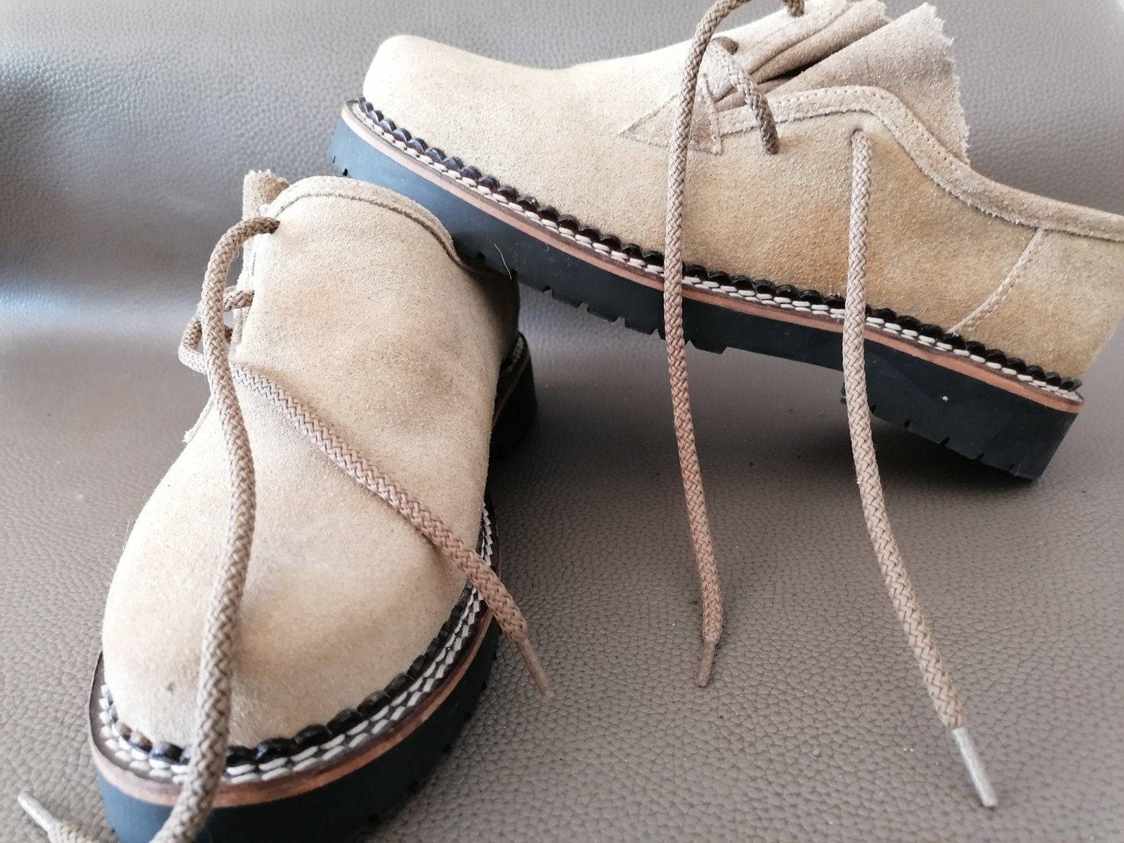 schoenen maar 38 nooit gedragen volledig leder, licht bruin, Kleding | Dames, Ophalen, Bruin, Gipfelsturm, Nieuw