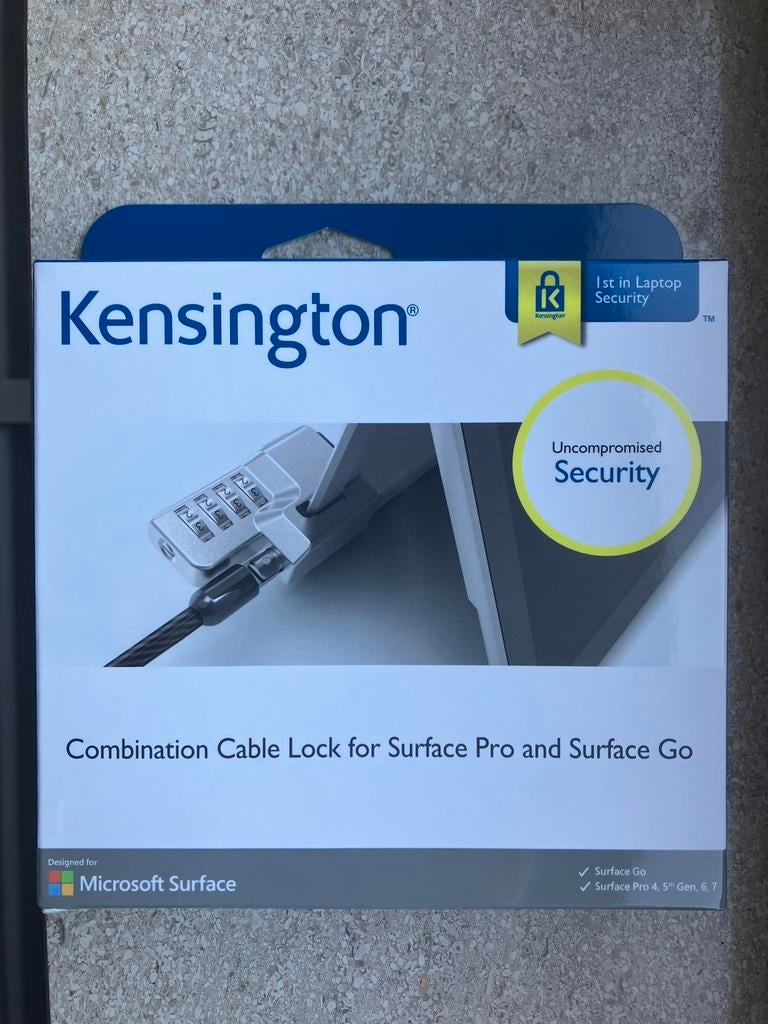 Kensington Combination Lock for MS Surface Pro/Surface Go, Informatique & Logiciels, Ordinateurs portables Windows, Neuf, Enlèvement ou Envoi