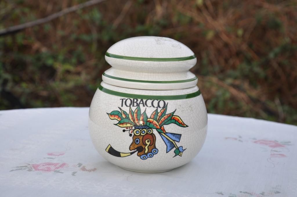 pot a tabac faience craquelee, Enlèvement ou Envoi