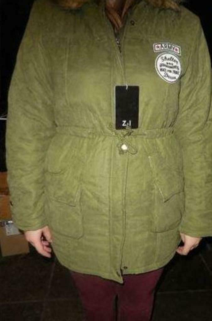 [4698]jas parka  medium/large NIEUW met label, Ophalen of Verzenden, Nieuw, Maat 38/40 (M), Groen