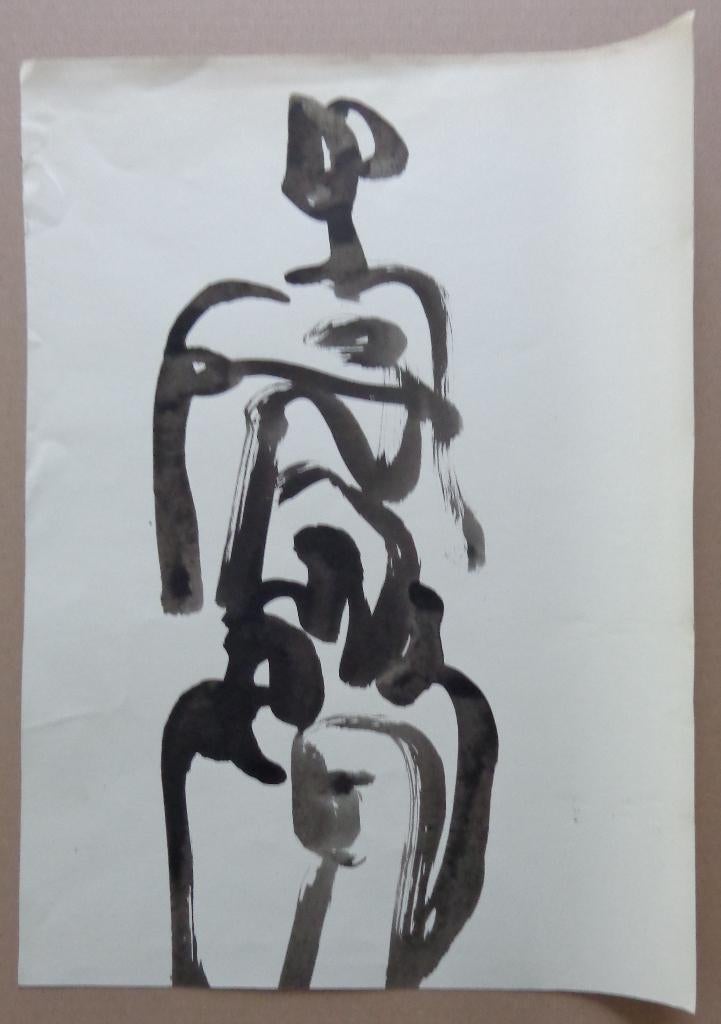 RIK POOT / FIGUUR / ORIGINEEL WERK / 42x30cm, Enlèvement ou Envoi