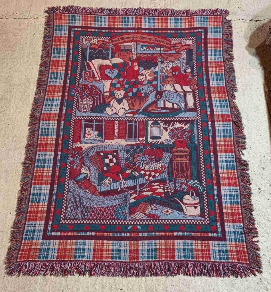 Foulard woonkleed “Good Morning Merry Sunshine” 160/115, Ophalen of Verzenden, Zo goed als nieuw
