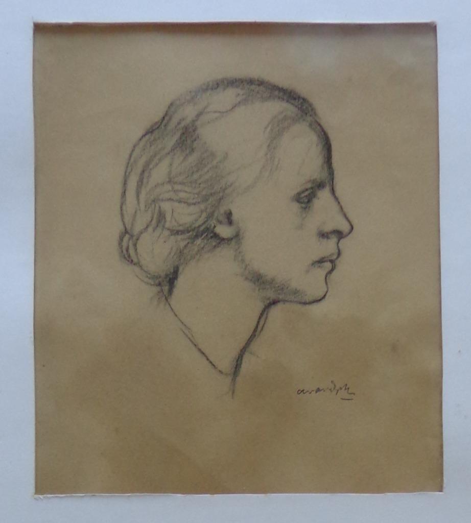 ALBERT VAN DYCK / JONG MEISJE / ORIGINEEL WERK / 63x50cm KAD, Ophalen of Verzenden