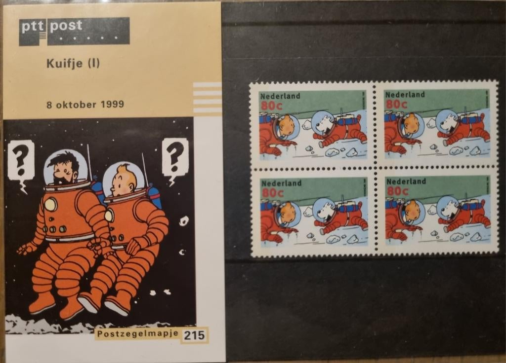 pochette à timbres Tintin Pays-Bas 215, Envoi, Après 1940, Non oblitéré