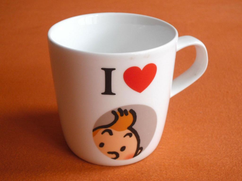JOLIE TASSE / MUG * TINTIN * I LOVE *, Collections, Enlèvement, Tintin, Utilisé, Autres types
