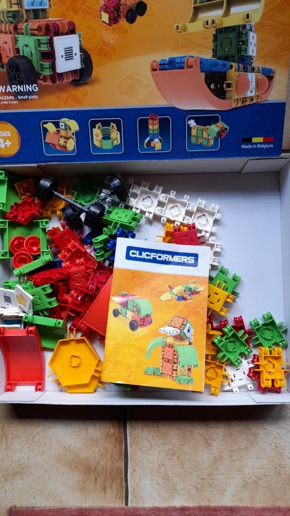 Clicformers, educatief, creatief , vanaf 4 jaar, 90 stuks, Kinderen en Baby's, Speelgoed | Bouwstenen, Ophalen of Verzenden, Zo goed als nieuw
