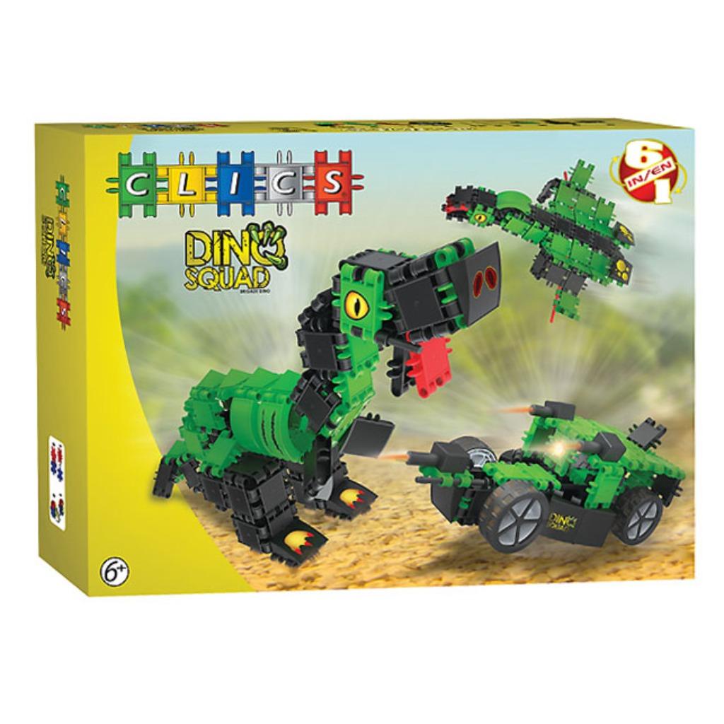 CLICKS DINO SQUAD 6 in 1, Kinderen en Baby's, Speelgoed | Bouwstenen, Ophalen, Nieuw, Overige merken
