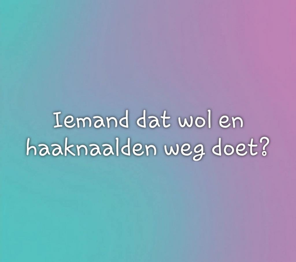 Iemand dat gratis wol en of haaknaalden weg doet?, Hobby en Vrije tijd, Ophalen