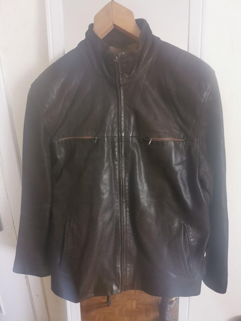 Veste en cuir Hugo boss, Enlèvement ou Envoi, Porté