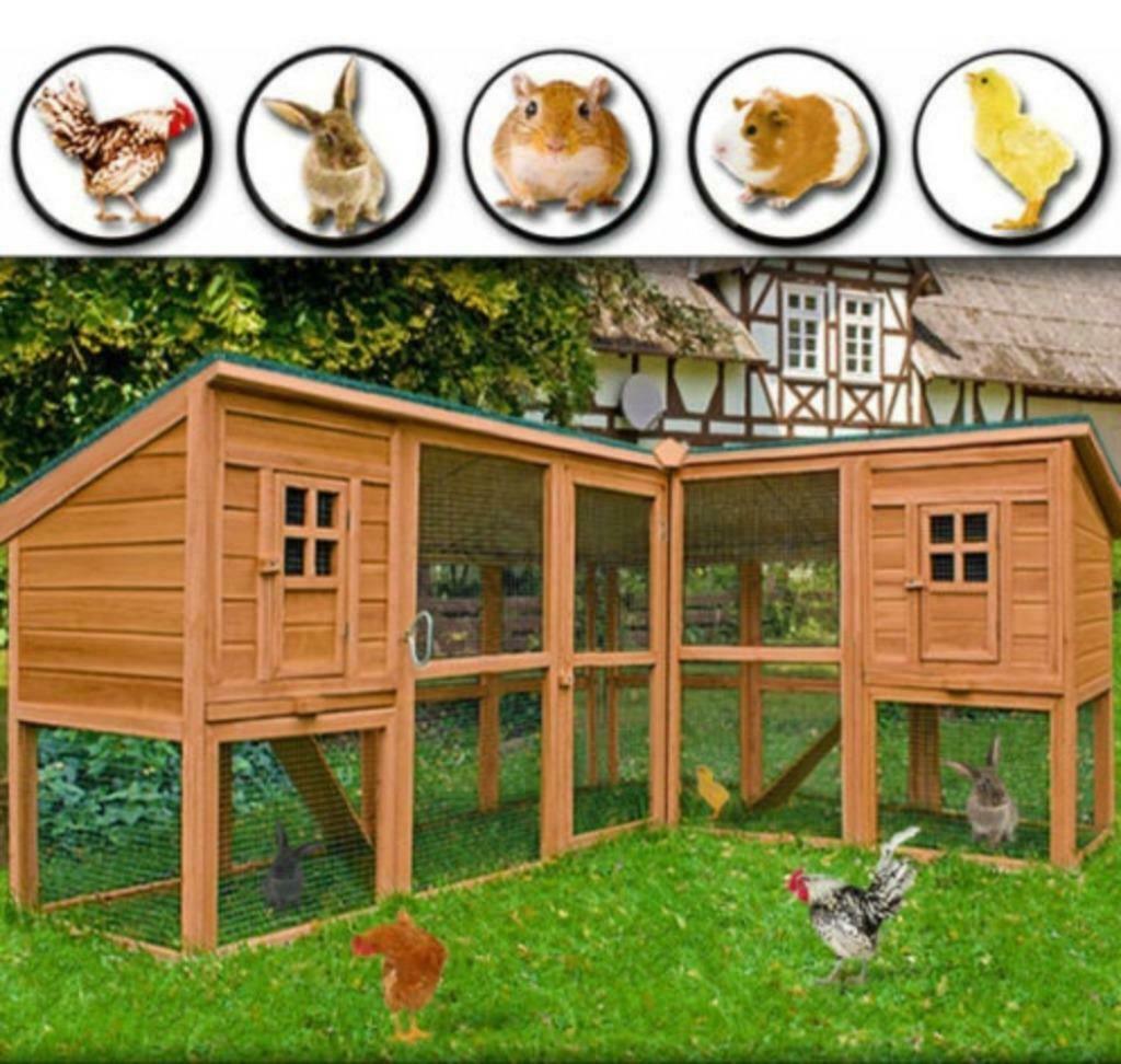 Poulailler XXL abri poule caille clapier lapin enclos poule, Verzenden, Nieuw, Kippenhok of Kippenren