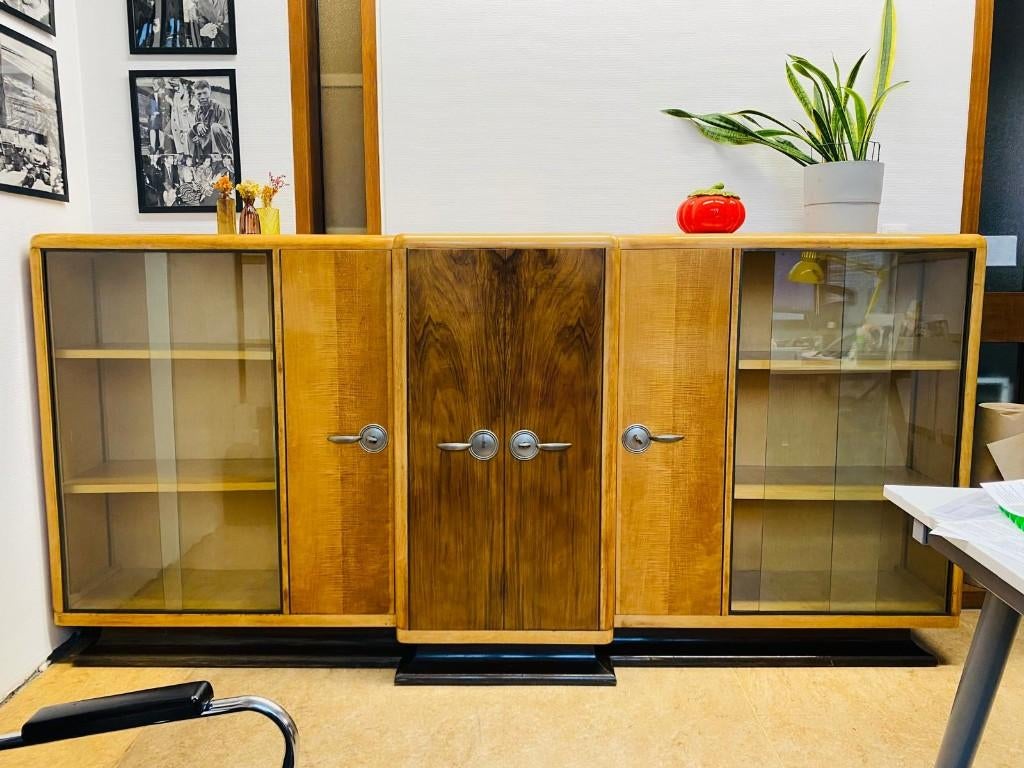 Enfilade années 50 - vintage, Maison & Meubles, Armoires | Vitrines, Utilisé, 100 à 150 cm, 200 cm ou plus, 25 à 50 cm, Avec porte(s)
