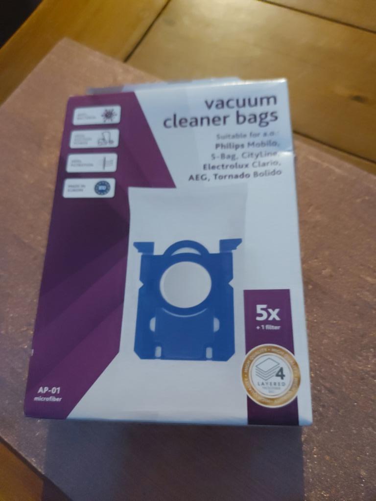 5 vacums cleanerbags ( stofzuigerzakken ) Philips en andere, Enlèvement ou Envoi, Neuf