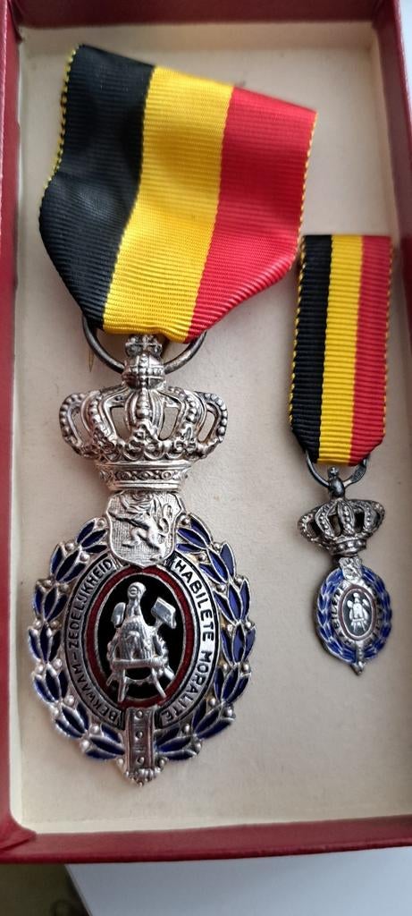 Ereteken van de arbeid 2de klas zilver, Ophalen of Verzenden, Overige soorten, Lintje, Medaille of Wings