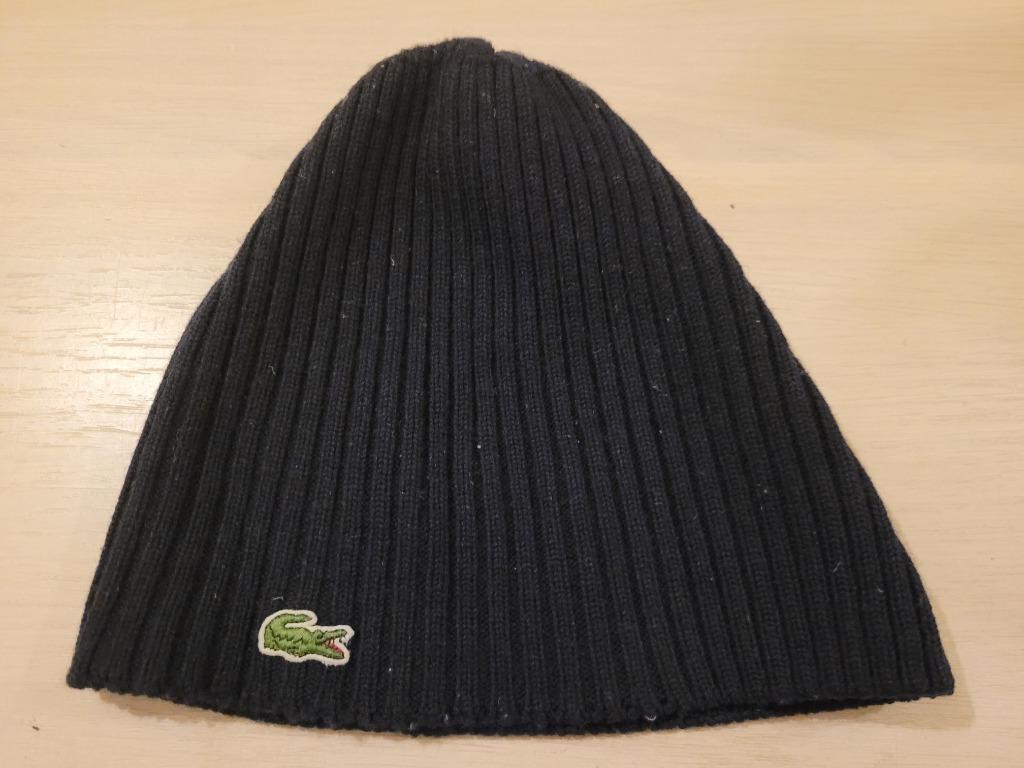 Lacoste zwarte wintermuts, Ophalen of Verzenden, Zo goed als nieuw, Lacoste, Muts