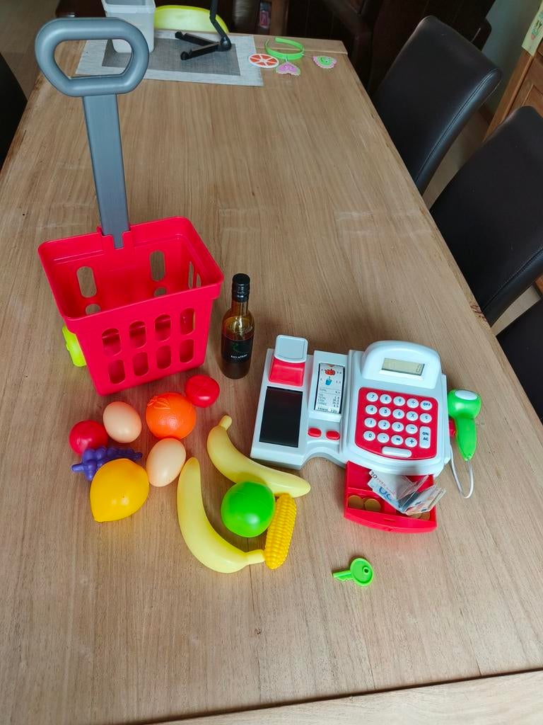 Speelgoedkassa en winkelkar, Ophalen, Zo goed als nieuw