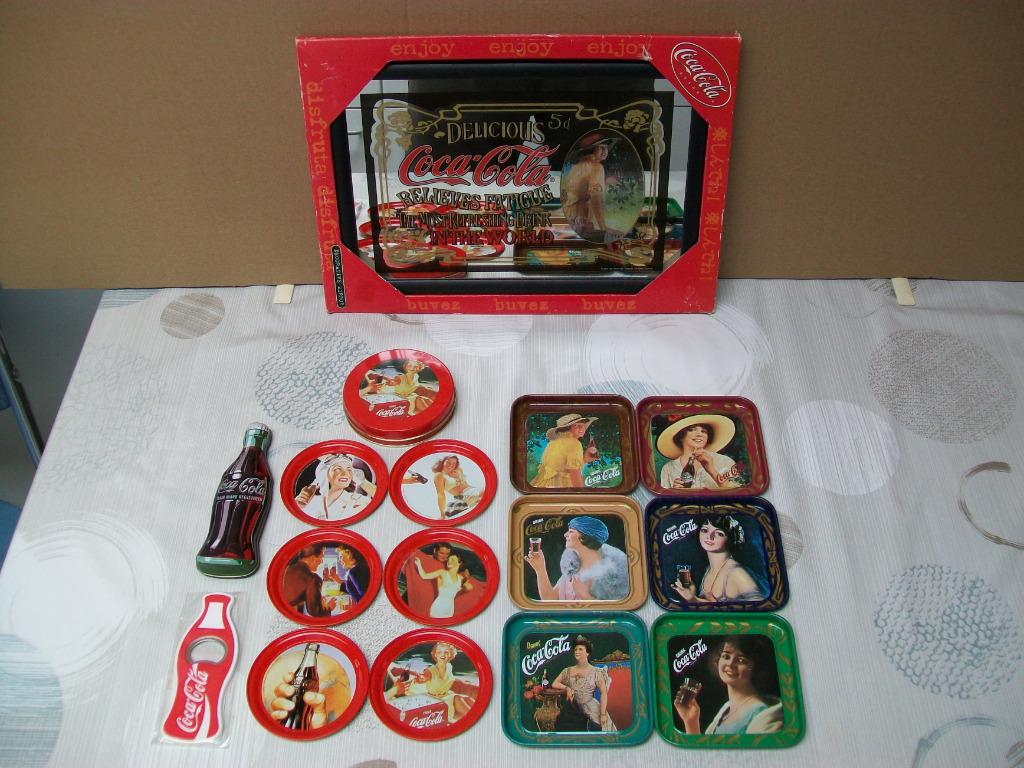 Coca Cola - Spiegel - Onderleggers - Opener -Retro - Vintage, Verzamelen, Ophalen of Verzenden, Gebruikt, Gebruiksvoorwerp