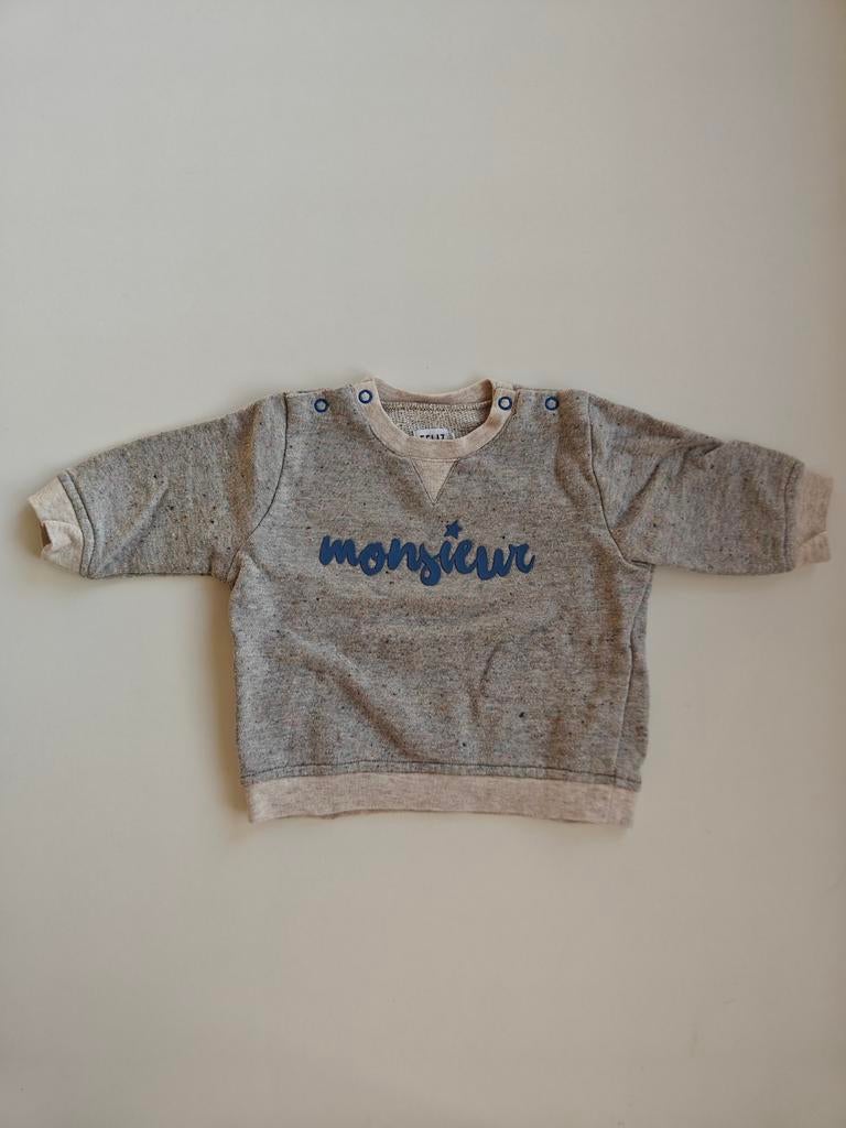 Trui jongen maatje 1 maand merk Feliz by filou, Truitje of Vestje, Ophalen of Verzenden, Zo goed als nieuw, Jongetje