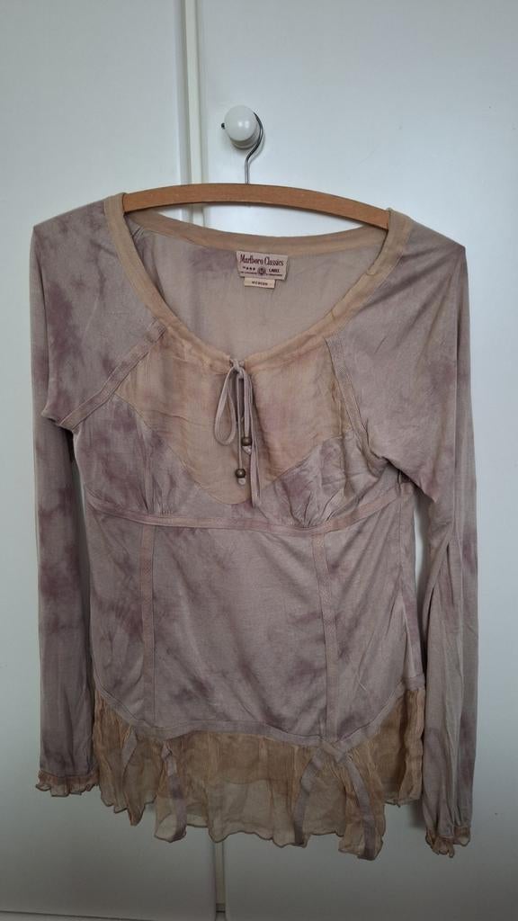 Mooie blouse op heuplengte maat 38 /M afmetingen zie verder, Kleding | Dames, Maat 38/40 (M), Bruin, Nieuw, Marlboro classic