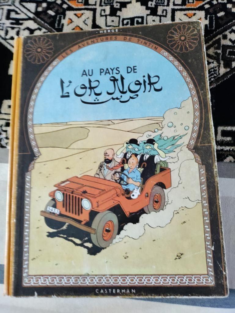 3 oude Franstalige albums Kuifje, HC linnen rug, 1ste druk, Boeken, Ophalen, Zo goed als nieuw, Meerdere stripboeken, Hergé