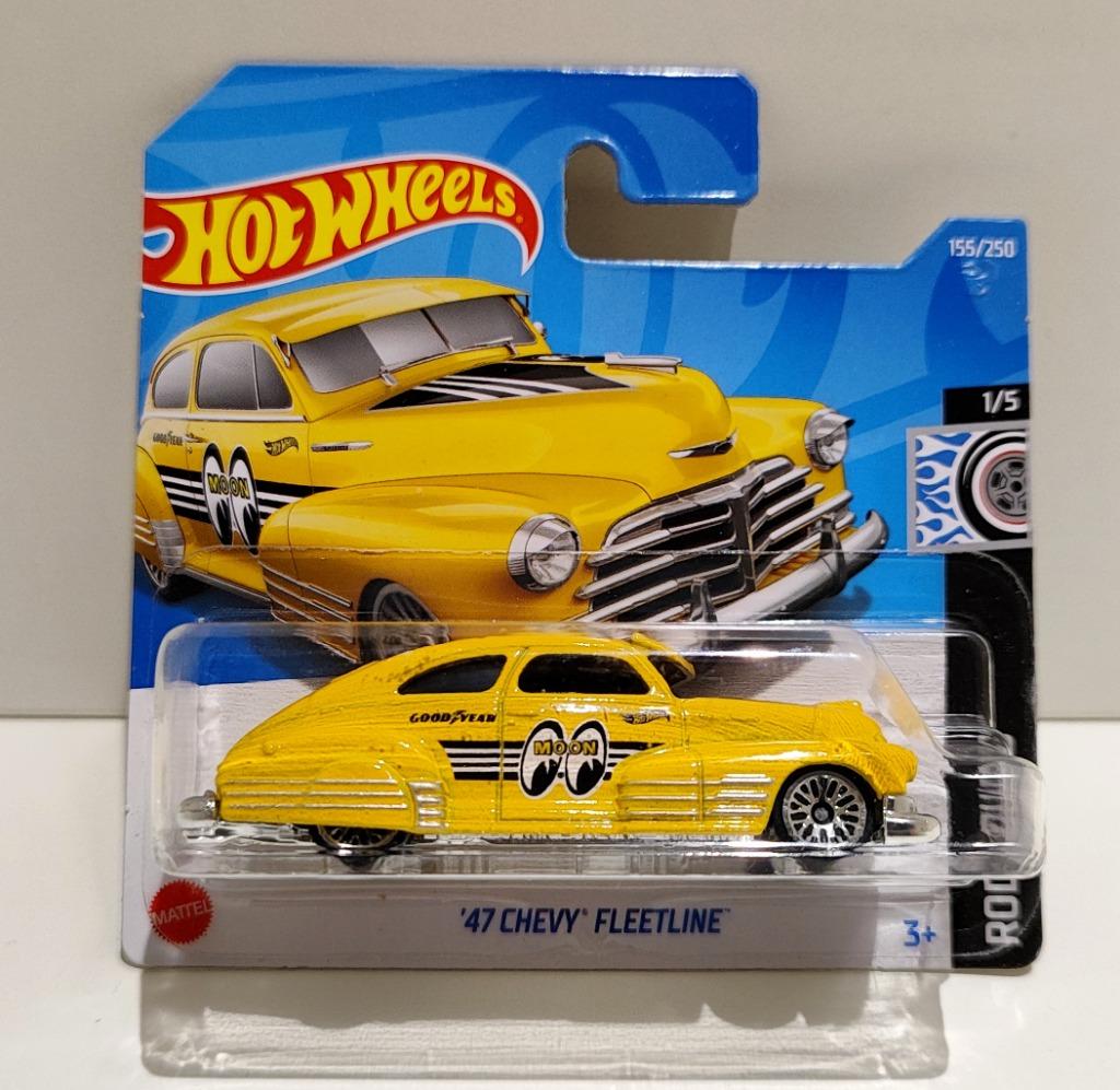 Hot Wheels '47 Chevy Fleetline Mooneyes Geel (2022), Hobby en Vrije tijd, Modelauto's | Overige schalen, Ophalen of Verzenden