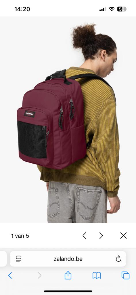 Sac à dos cartable Eastpak bordeau ultimate, Enlèvement ou Envoi, Comme neuf, Porte-documents ou Cartable
