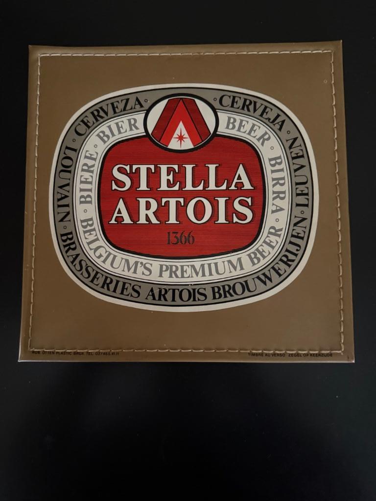 Stella Artois reclameplaat, Collections, Marques de bière, Utilisé, Panneau, Plaque ou Plaquette publicitaire, Stella Artois, Enlèvement ou Envoi