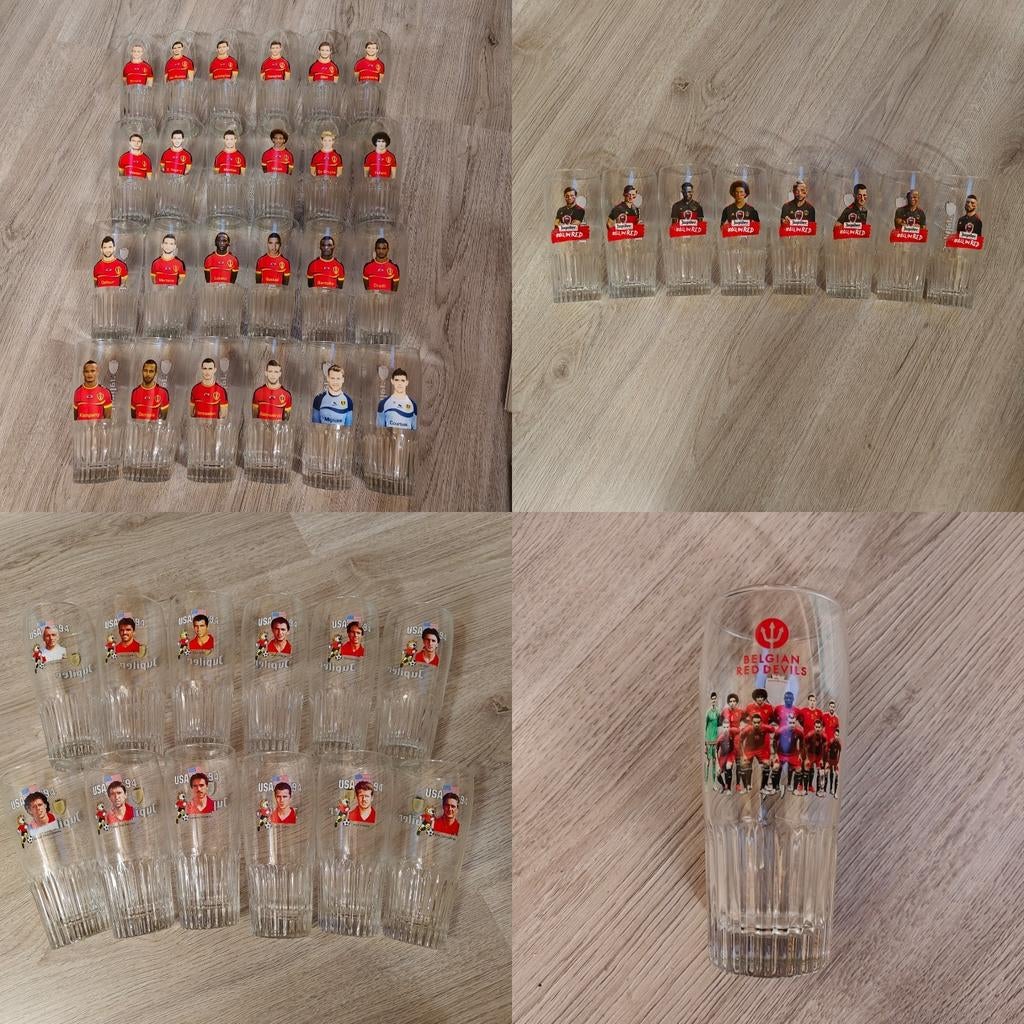 Collectie jupiler glazen rode duivels red devils 1994 2014, Verzamelen, Ophalen of Verzenden, Zo goed als nieuw