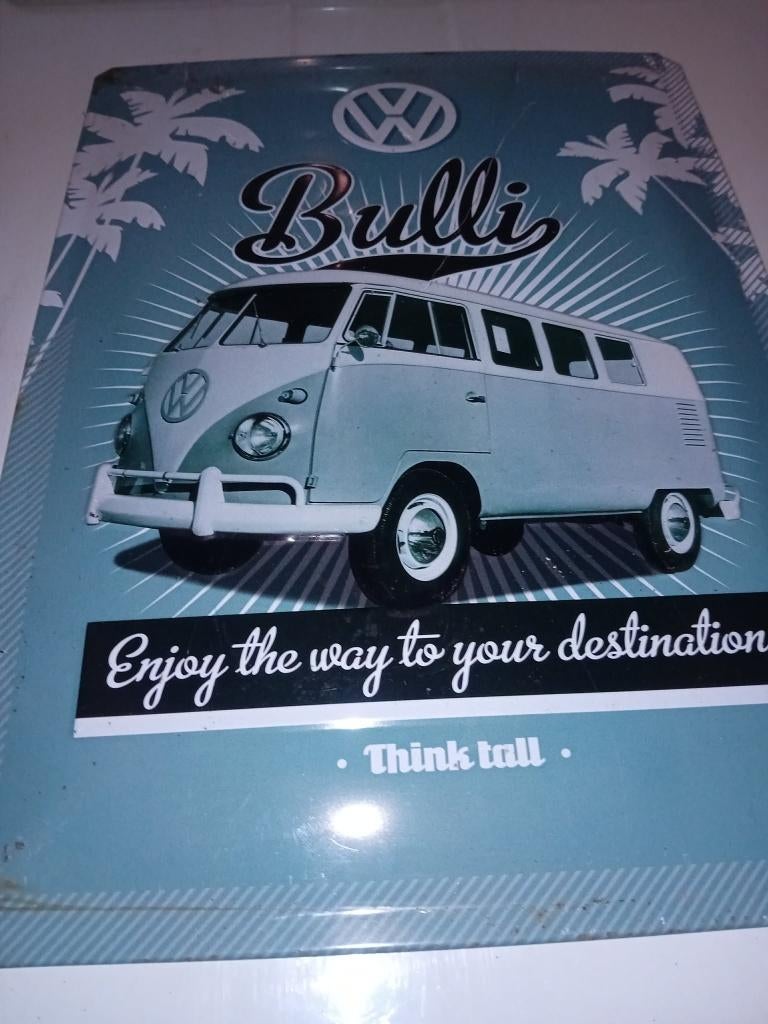 reclame bord vw bulli, Ophalen of Verzenden, Zo goed als nieuw, Reclamebord