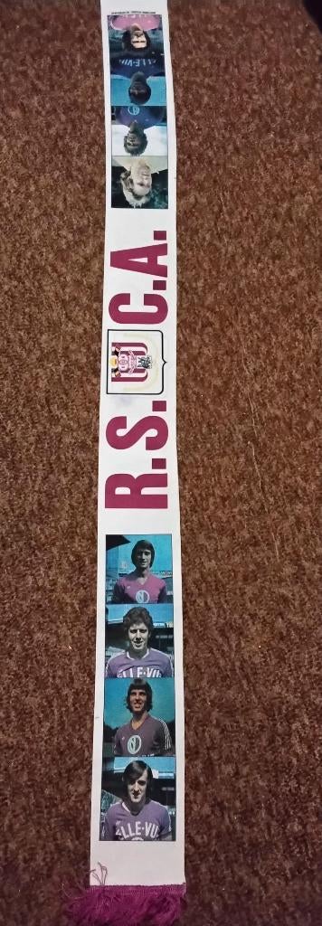 Vintage sjaal van RSC Anderlecht uit 1980, Ophalen of Verzenden, Zo goed als nieuw, Overige typen