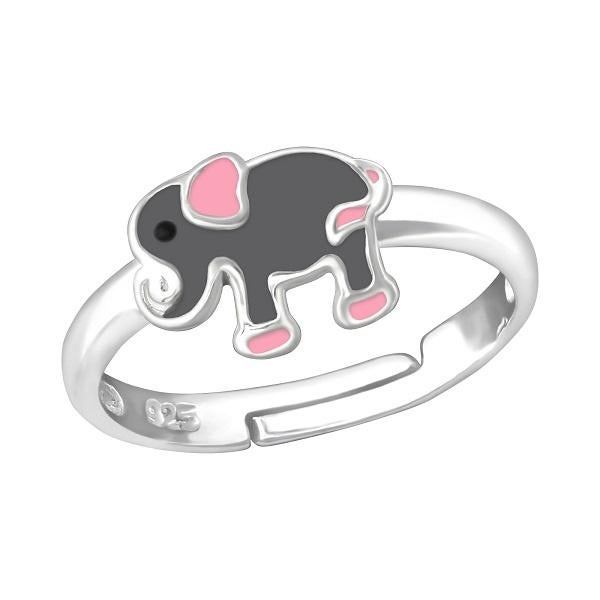 Bague ajustable pour enfant en argent avec éléphant, Enlèvement ou Envoi, Neuf, Argent, Bague