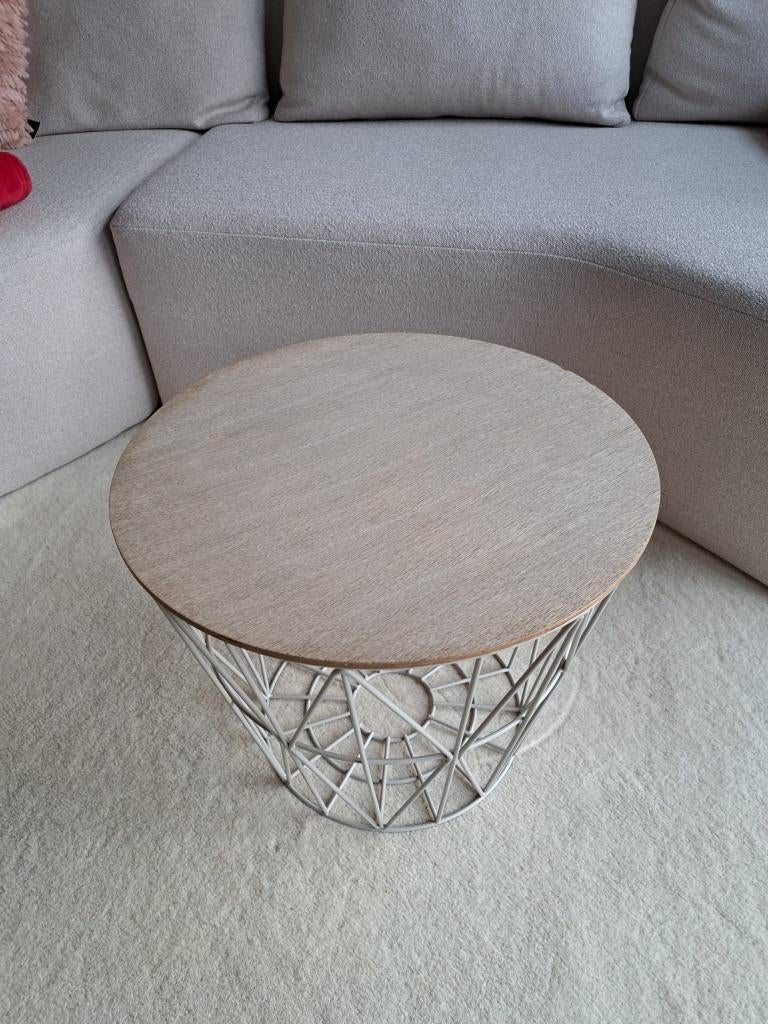 Kleine salontafel te koop, Métal, Moins de 50 cm, Rond, 50 à 100 cm