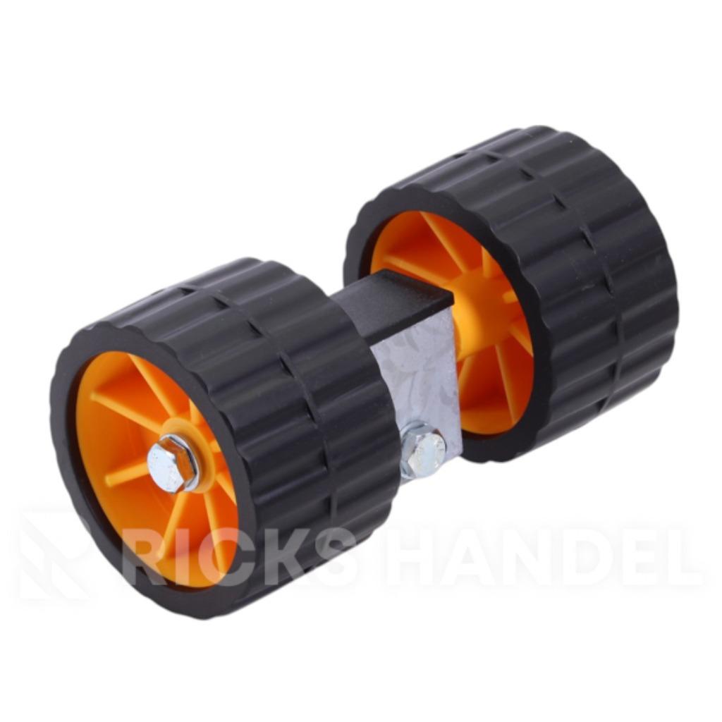 Rollenset 2 kunststof rollen 75x120 mm voor boottrailer, Watersport en Boten, Boottrailers, Nieuw, Ophalen of Verzenden