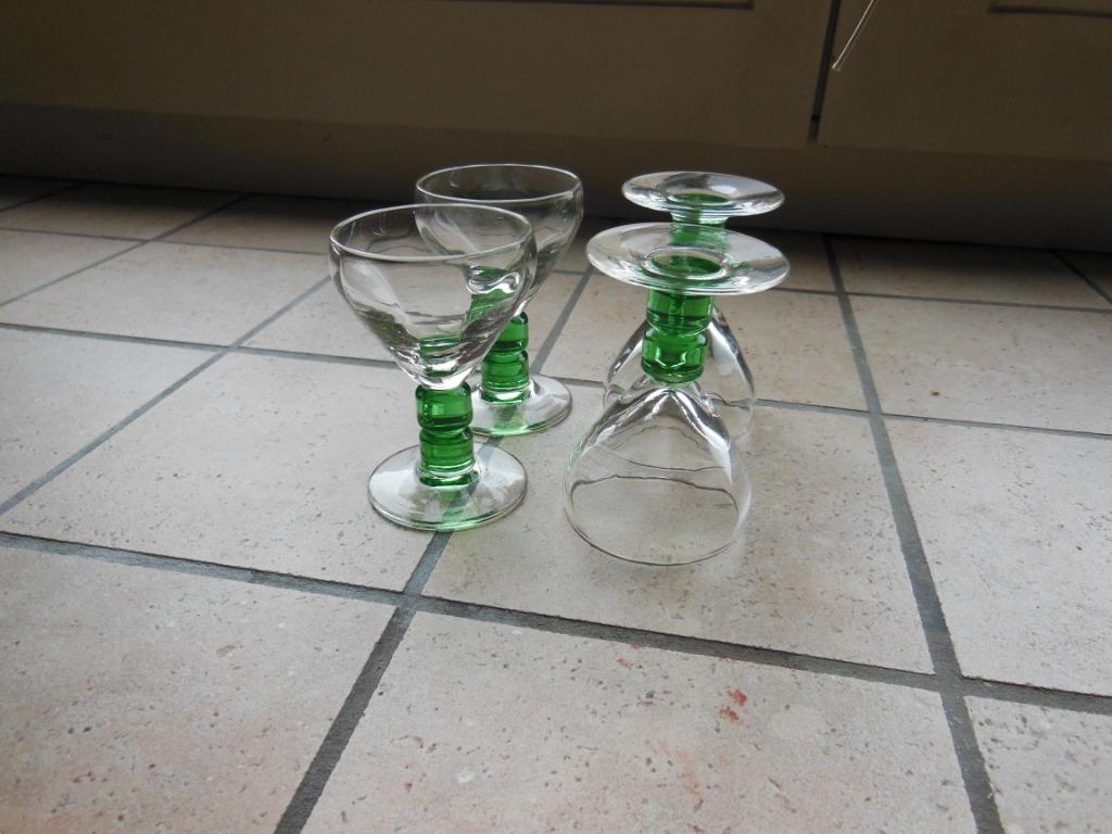 * 4 vintage druppelglaasjes, Ophalen of Verzenden