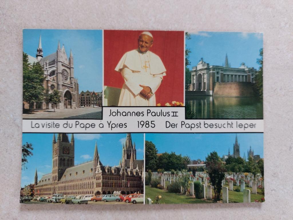 postkaart Ieper 1985 (bezoek van de paus), Verzamelen, Verzenden
