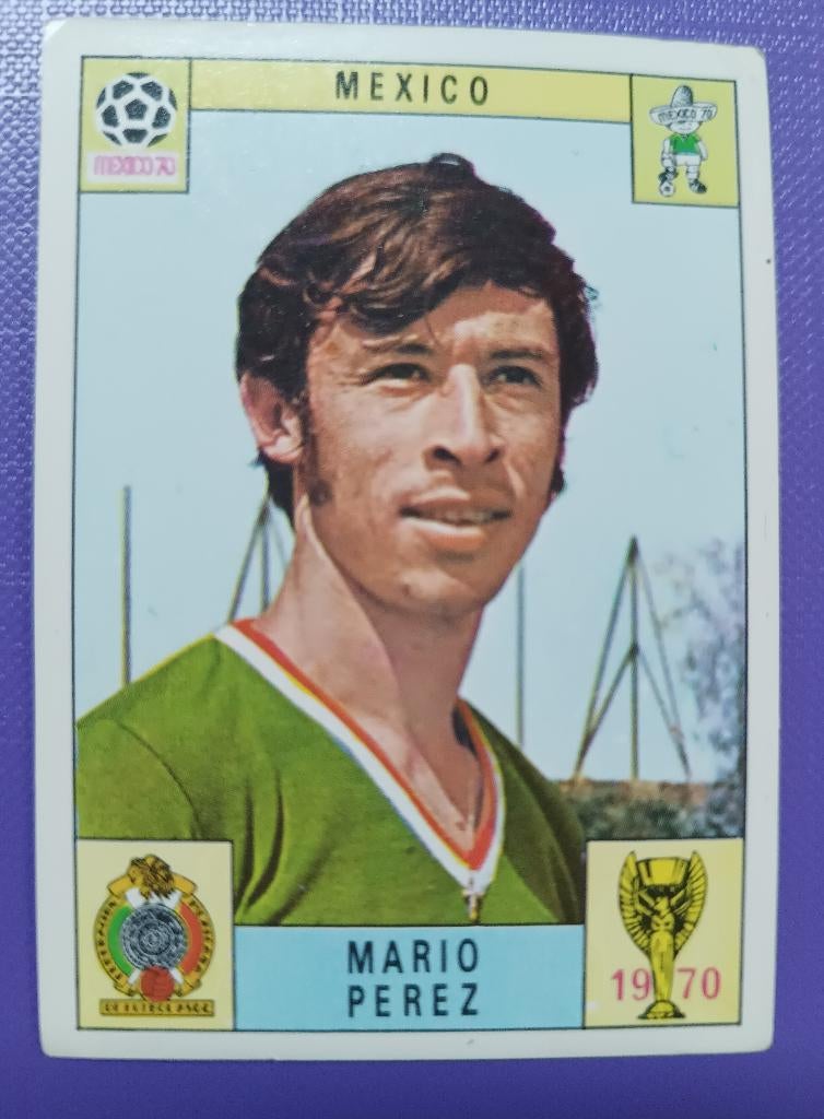 Panini KAART prent anno 1970 voetbal WK Mexico 70 PEREZ, Hobby en Vrije tijd, Stickers en Plaatjes, Plaatje, Verzenden