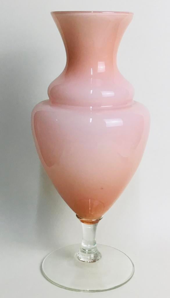 Vintage design opaline Empoli glazen vaas Florence Italië, Ophalen of Verzenden, Huis en Inrichting