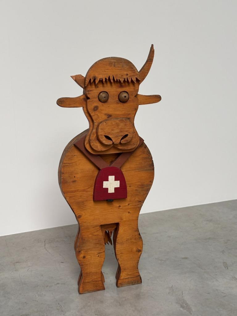 Vache en bois authentique - pièce décorative faite à la main, Enlèvement