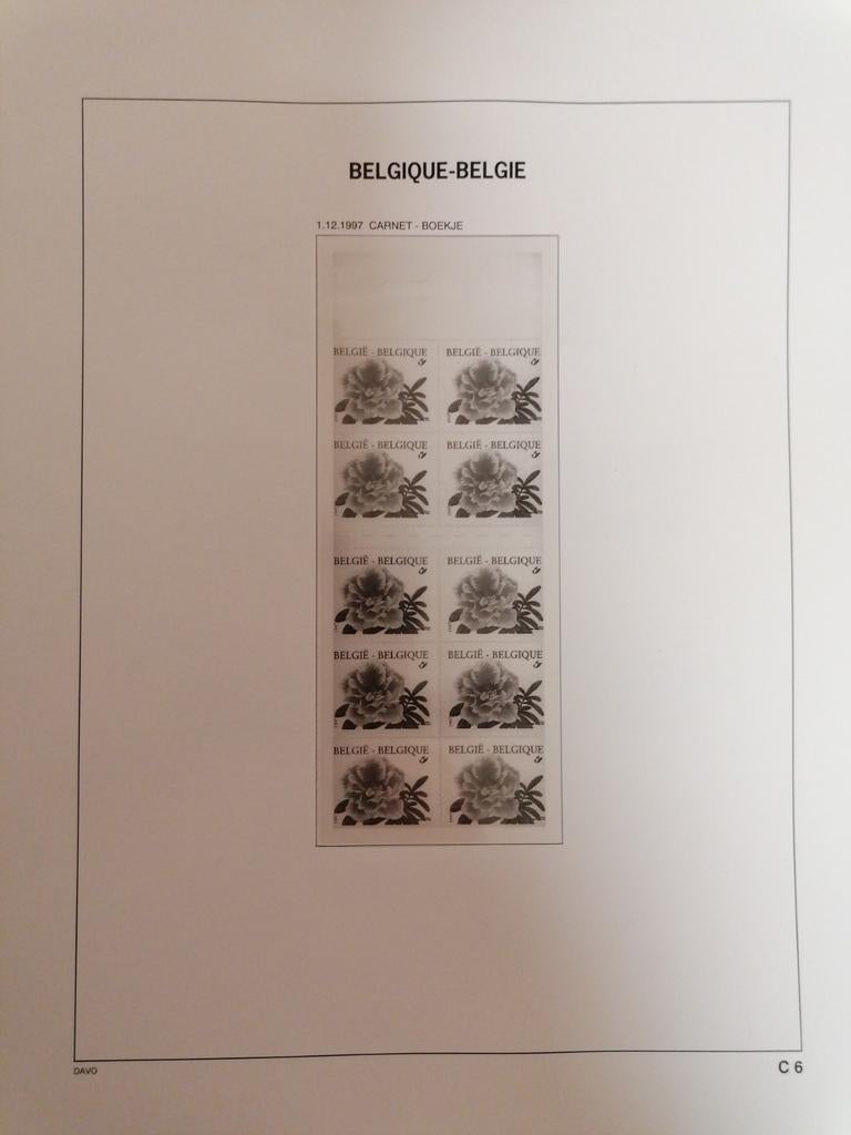 9 Lege bladen voor Belgische postzegels., Postzegels en Munten, Ophalen of Verzenden