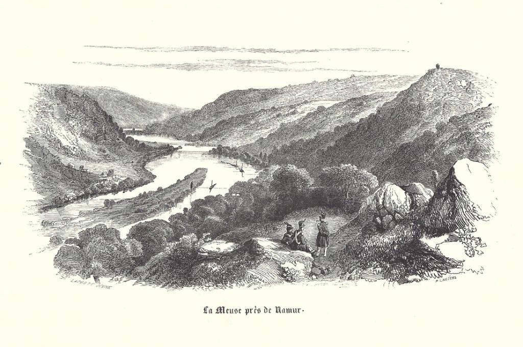 1853 - la Meuse près de Namur, Ophalen of Verzenden