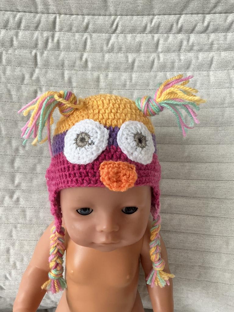 425. Babyborn : Nieuwe vrolijke uiltjes muts, Ophalen of Verzenden, Nieuw, Babypop