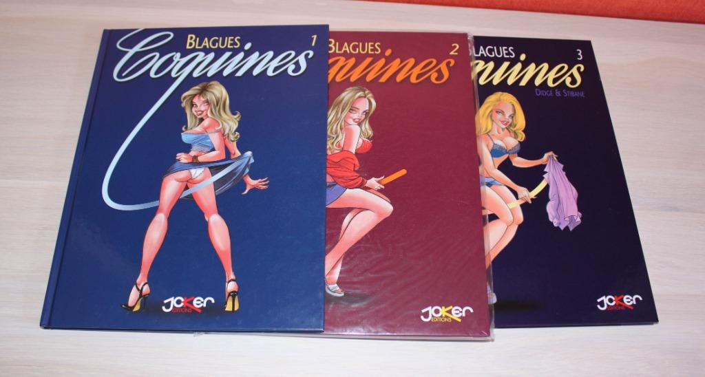 Blagues Coquine 1 à 3 (T2 eo) en très bel état., Enlèvement ou Envoi, Utilisé