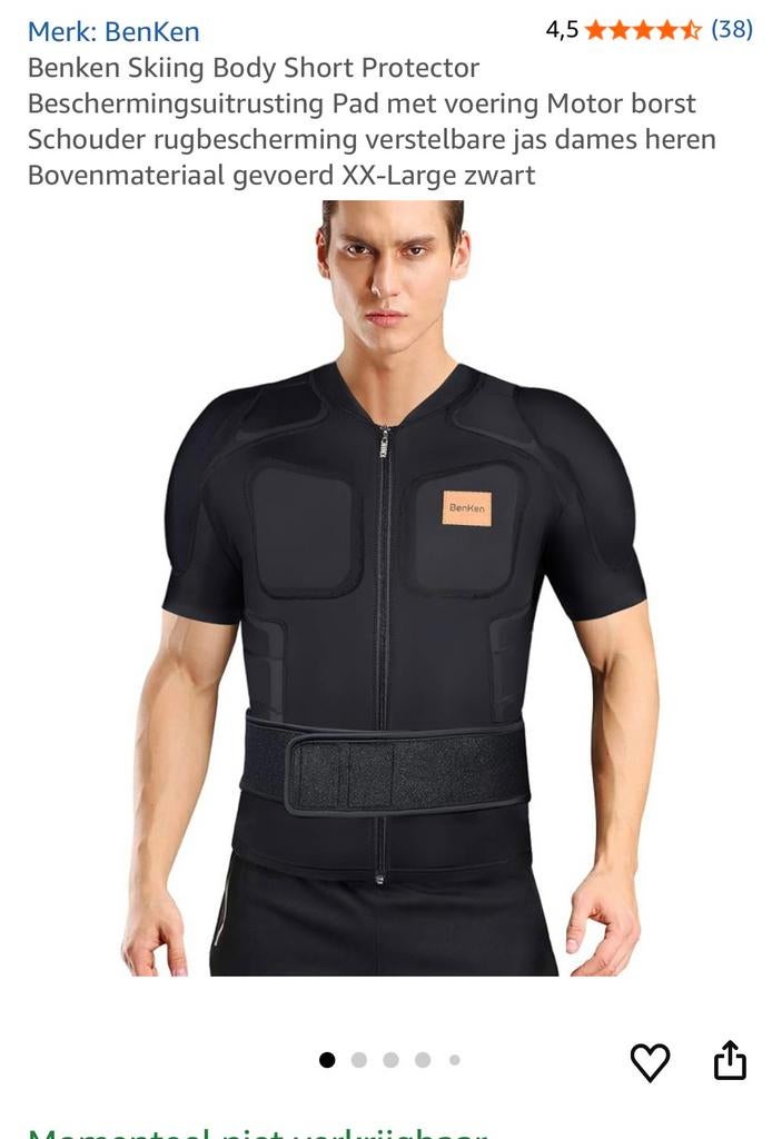 Ski Body Protector rugbeschermer - L, Sport en Fitness, Ophalen, Zo goed als nieuw, Ski