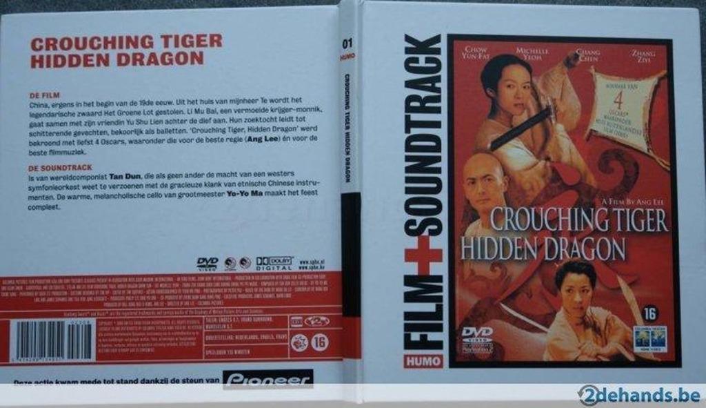 DVD + SOUNDTRACK CROUCHING TIGER HIDDEN DRAGON (Humo), Ophalen of Verzenden