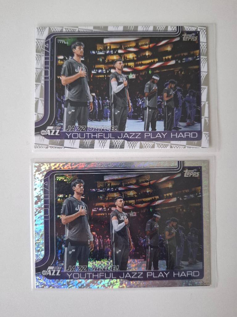 Lot 2 kaarten NBA Topps 2025 - Utah Jazz, Ophalen of Verzenden, Zo goed als nieuw, Meerdere plaatjes