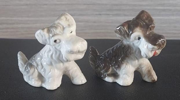 2 beeldjes Schotse Terriër, Enlèvement ou Envoi, Comme neuf, Animal